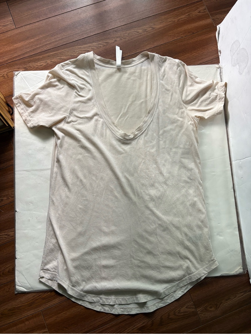 Babaton Scoop Neck Short Sleeve Tee - Cream